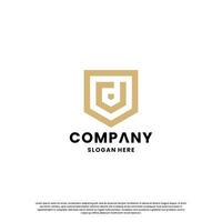 Créatif lettre ré combiner avec bouclier logo conception monogramme pour votre affaires identité vecteur