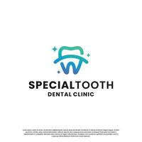 dentaire santé logo conception. dentiste, dentisterie logo modèle. vecteur