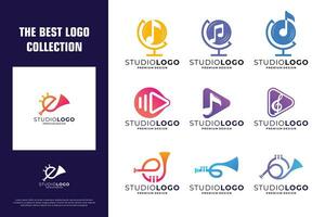 collection de Facile musical logo conception inspiration vecteur