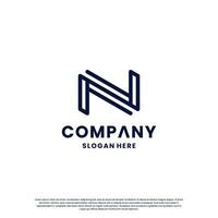 initiale lettre n logo conception monogramme pour votre affaires vecteur