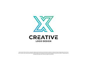 lettre X logo conception modèle. initiale des lettres X. Créatif X symbole. vecteur