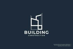 bâtiment construction logo conception modèle vecteur