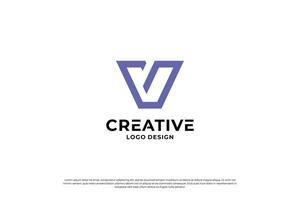 lettre v logo conception modèle. initiale des lettres v. Créatif v symbole. vecteur