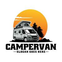 caravane - camping et Voyage voiture illustration vecteur