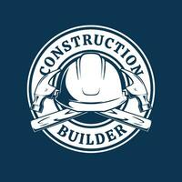 construction constructeur logo badge modèle vecteur