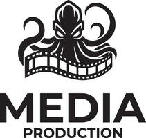 médias production logo conception vecteur