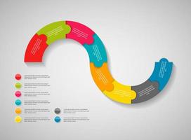 modèles d'infographie pour l'illustration vectorielle d'affaires. vecteur