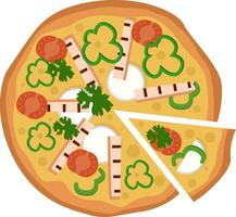 illustration vectorielle de pizza vecteur