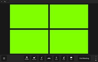 interface utilisateur de vidéoconférence. superposition de fenêtre d'appel vidéo. vecteur