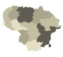 Lituanie carte. carte de Lituanie dans administratif Régions vecteur