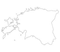 Estonie carte. carte de Estonie dans blanc Couleur vecteur
