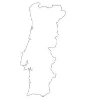le Portugal carte. carte de le Portugal dans blanc Couleur vecteur