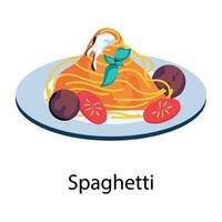 concepts de spaghetti à la mode vecteur