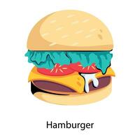 branché Hamburger concepts vecteur