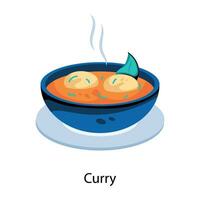 concepts de curry à la mode vecteur