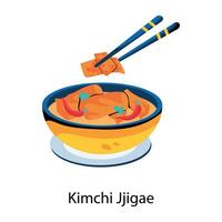 branché Kimchi jjigae vecteur