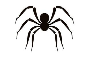 une araignée vecteur noir silhouette isolé sur une blanc Contexte