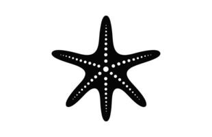 une étoile de mer silhouette vecteur gratuit