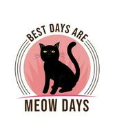 chat maman et meilleur journées sont chat journée T-shirt conception vecteur illustration