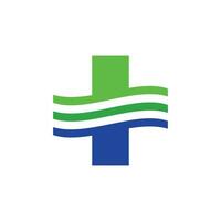 médical logo. hôpital, soins de santé et pharmacie logo conception et icône modèle vecteur