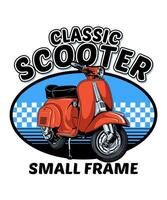 classique scooter ancien vecteur illustration