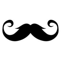moustache noir vecteur icône isolé sur blanc Contexte