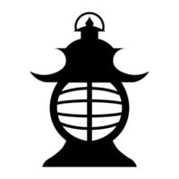 lanterne noir vecteur icône isolé sur blanc Contexte