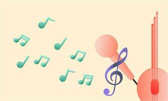la musique Remarques, chanson, mélodie ou régler logo vecteur
