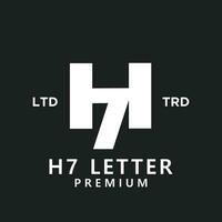 h7 lettre logo icône conception vecteur