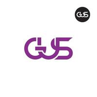 lettre Gus monogramme logo conception vecteur