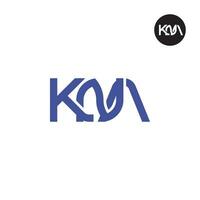 lettre kna monogramme logo conception vecteur