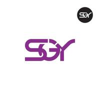 lettre sgy monogramme logo conception vecteur