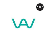 lettre vav monogramme logo conception vecteur