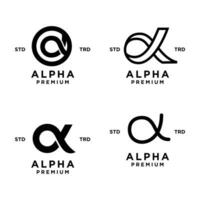 alpha lettre logo icône conception illustration vecteur