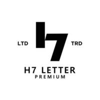 h7 lettre logo icône conception vecteur