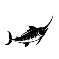 marlin poisson silhouette logo icône conception vecteur