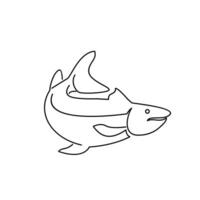 Saumon poisson contour illustration vecteur
