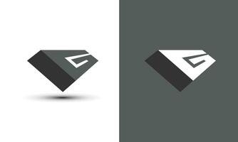 unique diamant lettre g cette logo a une haute niveau de lisibilité dans divers tailles et pouvez être utilisé dans divers médias facilement. vecteur