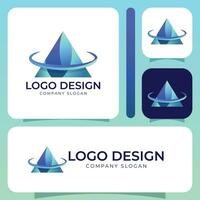 une ensemble de Trois logos pour une entreprise vecteur