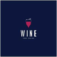 du vin logo avec du vin des lunettes et bouteilles.pour nuit clubs, bars, cafés et du vin magasins. vecteur