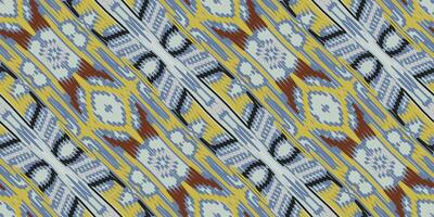 navajo modèle sans couture originaire de Américain, motif broderie, ikat broderie vecteur conception pour impression égyptien modèle Tibétain mandala foulard