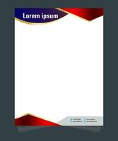 professionnel entreprise entreprise affaires coloré en-tête de lettre modèle conception avec a4 Taille Stationnaire article moderne en-tête de lettre. vecteur