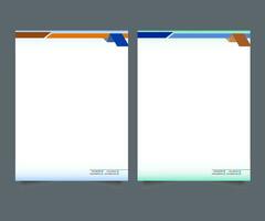professionnel entreprise entreprise affaires coloré en-tête de lettre modèle conception avec a4 Taille Stationnaire article moderne en-tête de lettre. vecteur