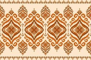 tapis motif ethnique art. motif ethnique ikat sans couture en tribal. vecteur