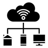 l'Internet de des choses icône ligne vecteur illustration