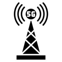 5g antenne icône ligne vecteur illustration