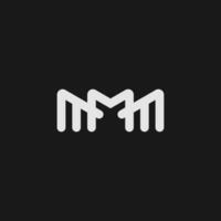 m mm mmm abstrait initiale monogramme lettre alphabet logo conception vecteur