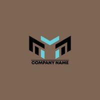 mmm logo conception. tripler m logo concept vecteur