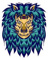 illustration de une les Lions diriger. parfait pour autocollants, logos, Icônes, affiche éléments, bannières, vêtements, Chapeaux. vecteur