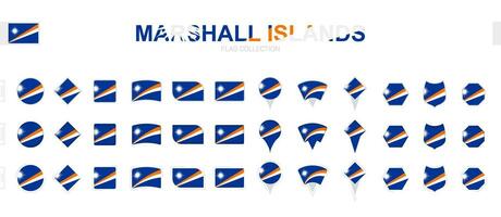grand collection de Marshall îles drapeaux de divers formes et effets. vecteur